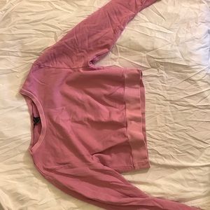 Pink Cropped Sweatshirt